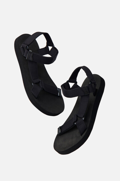 

Сандалии текстильные с ремешками на липучках, Черный, Сандалии текстильные с ремешками на липучках