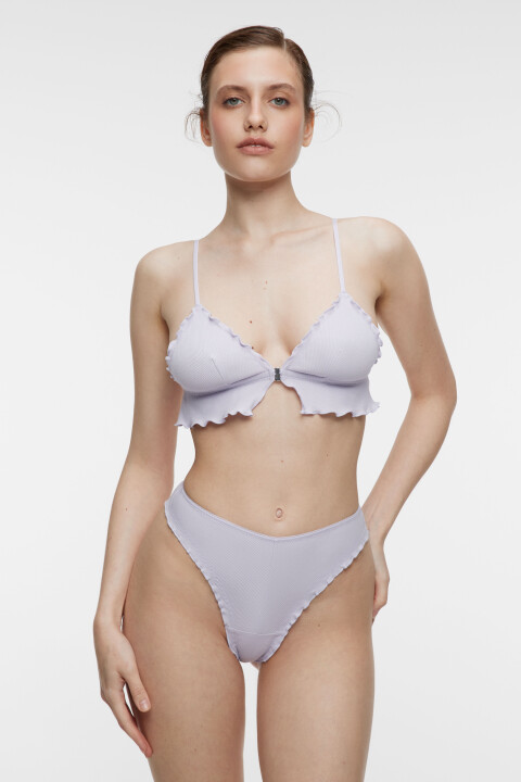 

Трусики-слипы хлопковые высокие с оборками, Сиреневый, Трусики-слипы хлопковые высокие с оборками