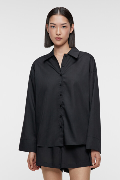 Рубашка oversize домашняя с широкими манжетами Befree