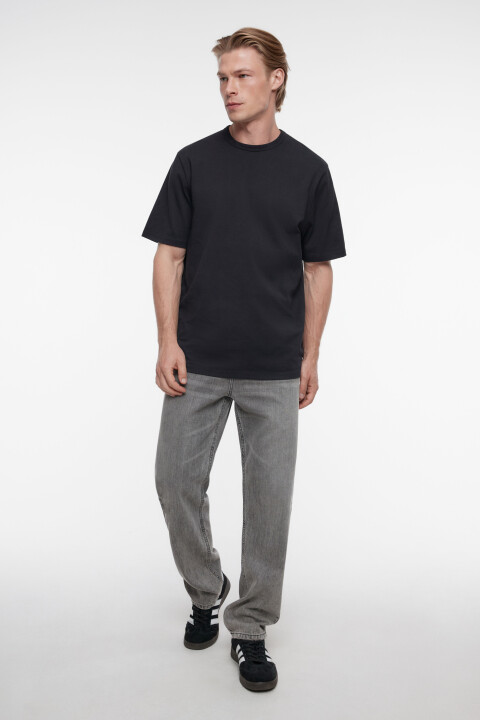 

Джинсы relax fit зауженные со средней посадкой, Серый, Джинсы relax fit зауженные со средней посадкой