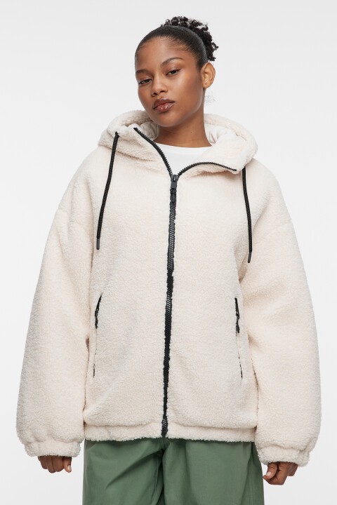 

Куртка-парка из экомеха утепленная с капюшоном, Бежевый, Куртка-парка из экомеха утепленная с капюшоном