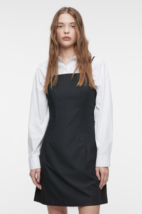 

Платье-сарафан JudyDress мини приталенное, Черный, Платье-сарафан JudyDress мини приталенное