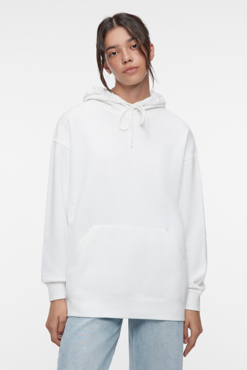 

Толстовка oversize флисовая утепленная с капюшоном, Бежевый, Толстовка oversize флисовая утепленная с капюшоном