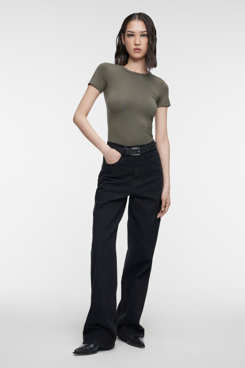 

Футболка slim облегающая из лиоцелла, Зеленый, Футболка slim облегающая из лиоцелла