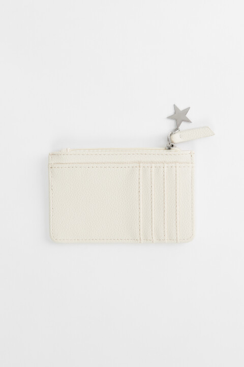 

Кошелек из экокожи на молнии с подвеской-звездочкой, Бежевый, Кошелек из экокожи на молнии с подвеской-звездочкой