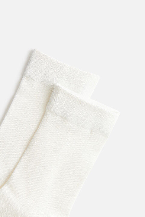 

Носки высокие вискозные в рубчик, Ванильный, Носки высокие вискозные в рубчик