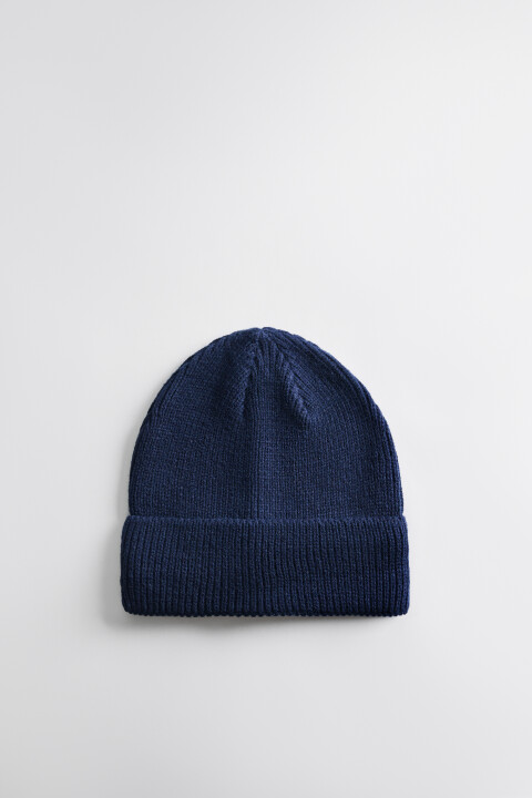 

Шапка-бини однотонная тонкой вязки, Синий, Шапка-бини однотонная тонкой вязки