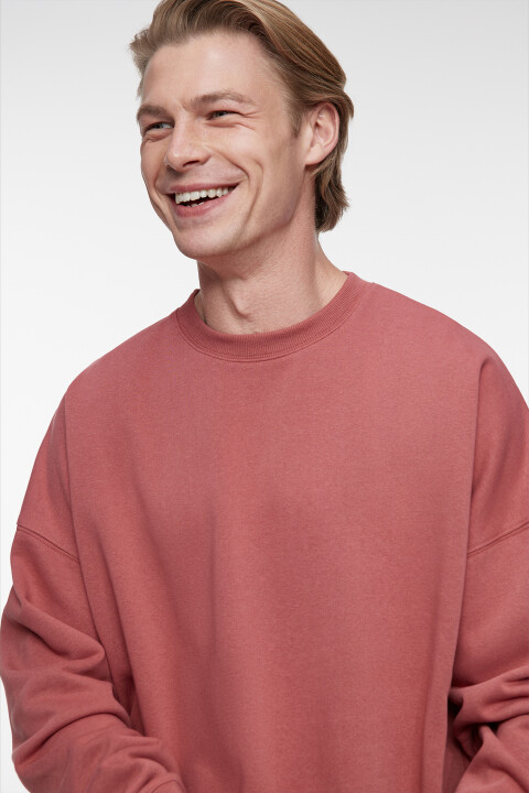 

Свитшот oversize базовый из футера без утепления, Красный, Свитшот oversize базовый из футера без утепления