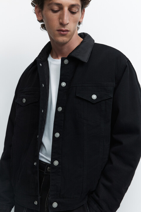 

Куртка-джинсовка короткая утепленная с карманами, Серый, Куртка-джинсовка короткая утепленная с карманами