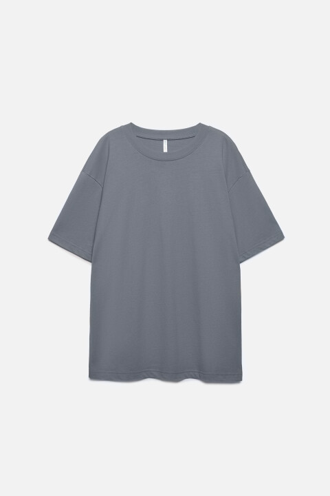

Футболка oversize хлопковая базовая, Серый, Футболка oversize хлопковая базовая
