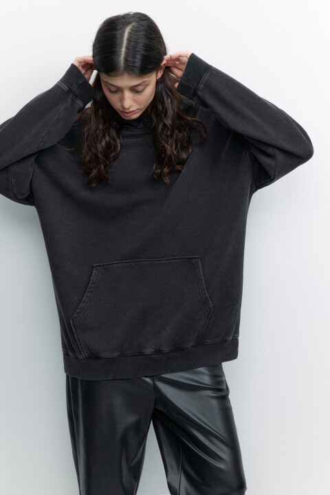 

Худи oversize утепленная с состаренным эффектом, Серый, Худи oversize утепленная с состаренным эффектом