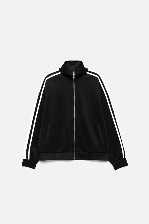 Толстовка-олимпийка oversize с лампасами