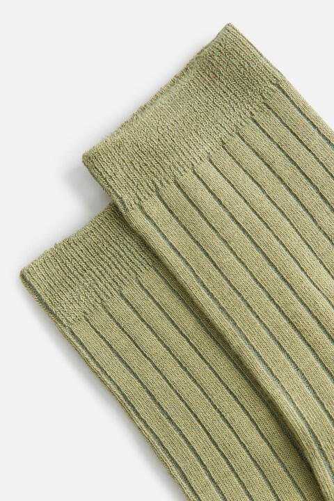 

Носки высокие вискозные в рубчик, Зеленый, Носки высокие вискозные в рубчик