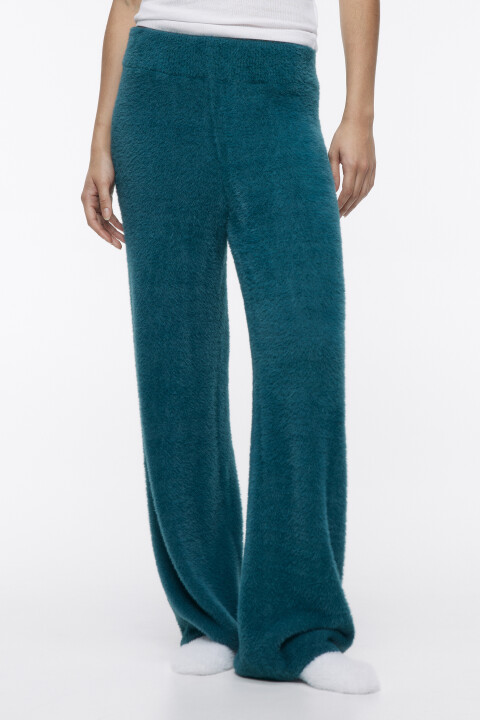 

Брюки домашние вязаные из пушистой пряжи, Зеленый, Брюки домашние вязаные из пушистой пряжи