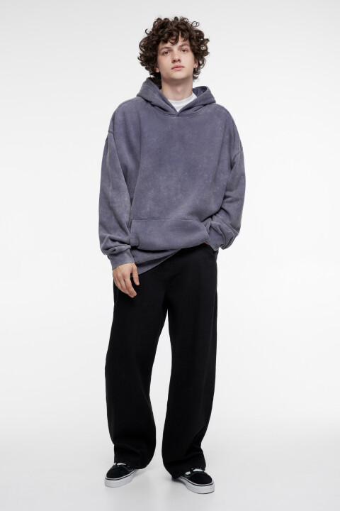 

Худи oversize утепленная с состаренным эффектом, Фиолетовый, Худи oversize утепленная с состаренным эффектом