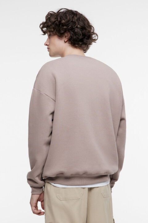 

Свитшот oversize базовый утепленный с начесом, Бежевый, Свитшот oversize базовый утепленный с начесом