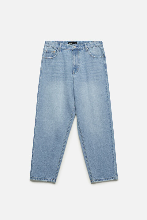 

Джинсы-бананы свободные со средней посадкой, Голубой, Джинсы-бананы свободные со средней посадкой