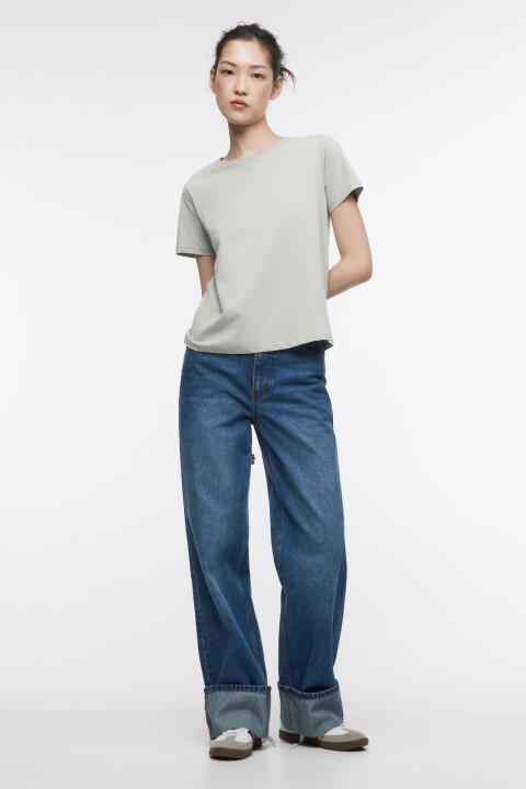 

Футболка прямая однотонная, Зеленый, Футболка прямая однотонная