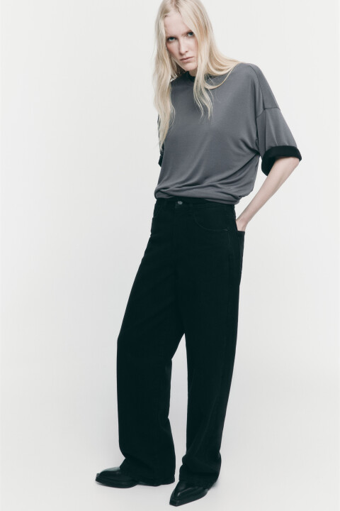 

Футболка oversize из модала, Серый, Футболка oversize из модала