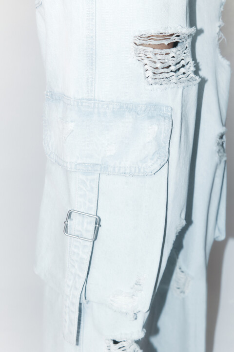 

Джинсы карго с низкой посадкой, Голубой, Джинсы карго с низкой посадкой