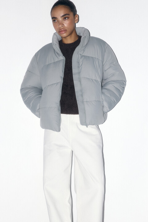 

Куртка стеганая с воротником-стойкой, Мятный, Куртка стеганая с воротником-стойкой