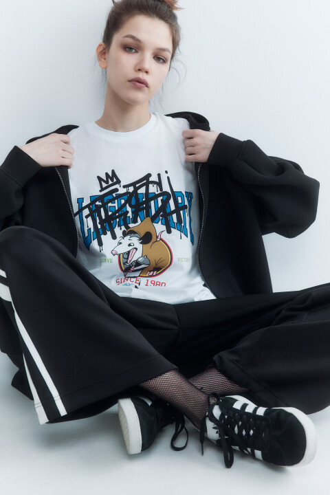 

Футболка прямая с принтом, Белый, Футболка прямая с принтом