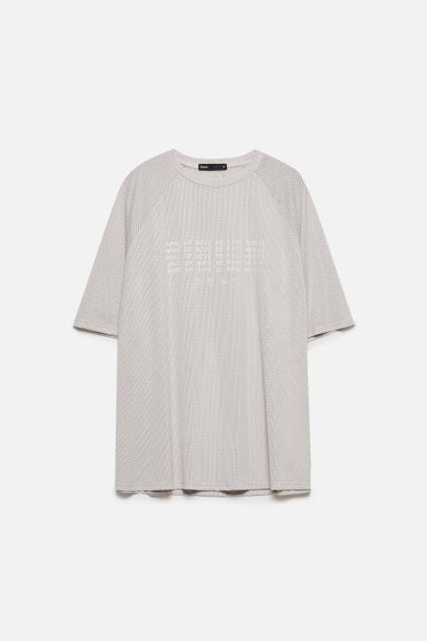 

Футболка oversize спортивная из сетки, Серый, Футболка oversize спортивная из сетки