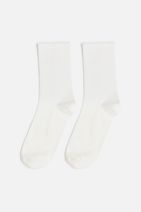 

Носки высокие хлопковые в рубчик, Ванильный, Носки высокие хлопковые в рубчик