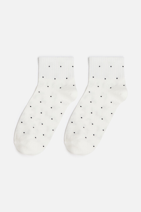 

Носки короткие хлопковые в мелкий горошек, Ванильный, Носки короткие хлопковые в мелкий горошек