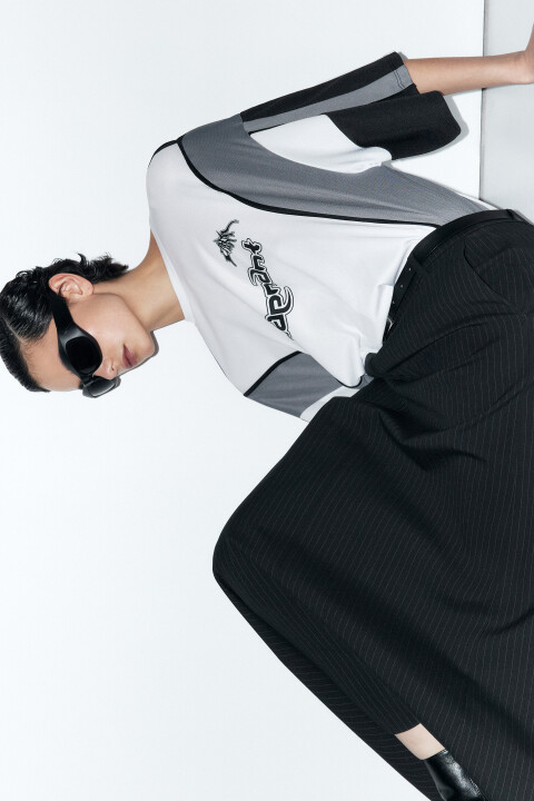 

Футболка oversize с принтом, Белый, Футболка oversize с принтом