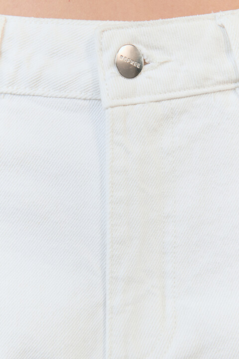 

Шорты джинсовые рваные с бахромой, Белый, Шорты джинсовые рваные с бахромой