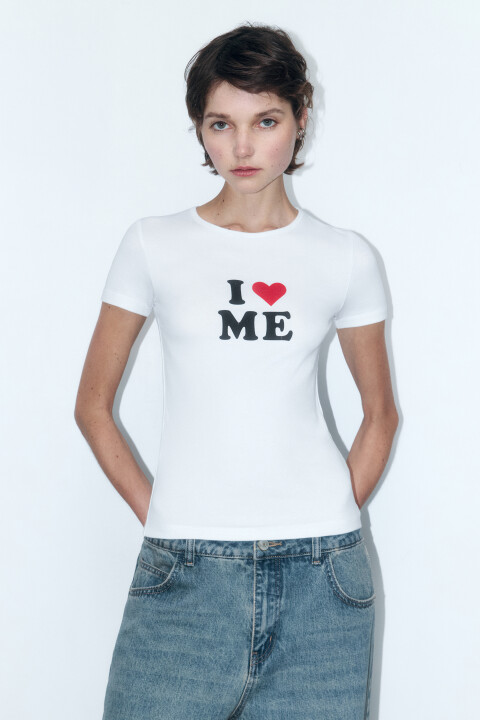 

Футболка облегающая с принтом, Черный, Футболка облегающая с принтом