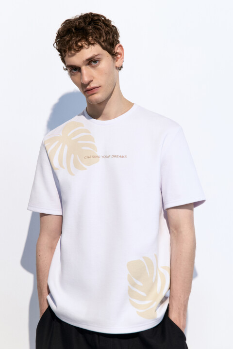 футболка мужская befree Футболка прямая с принтом и надписью