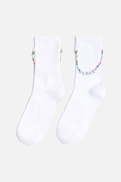 

Носки высокие с декоративной цепочкой, Мультиколор, Носки высокие с декоративной цепочкой