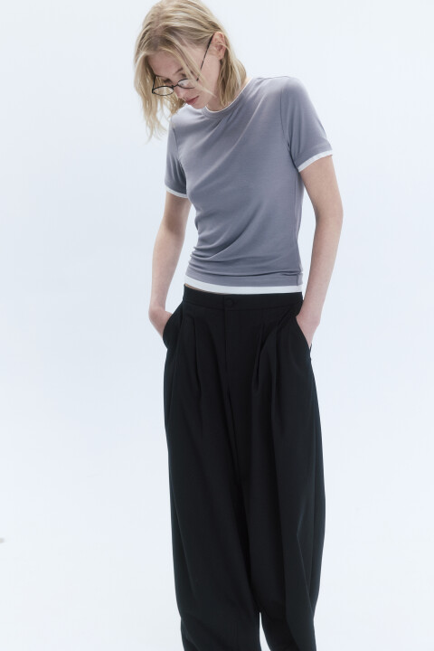 

Футболка бамбуковая с имитацией второго слоя, Серый, Футболка бамбуковая с имитацией второго слоя