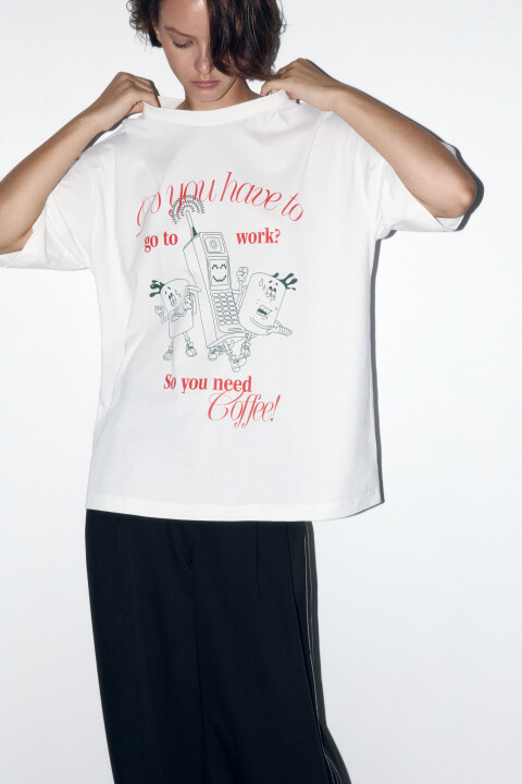 

Футболка унисекс с принтом-абстракцией, Белый, Футболка унисекс с принтом-абстракцией