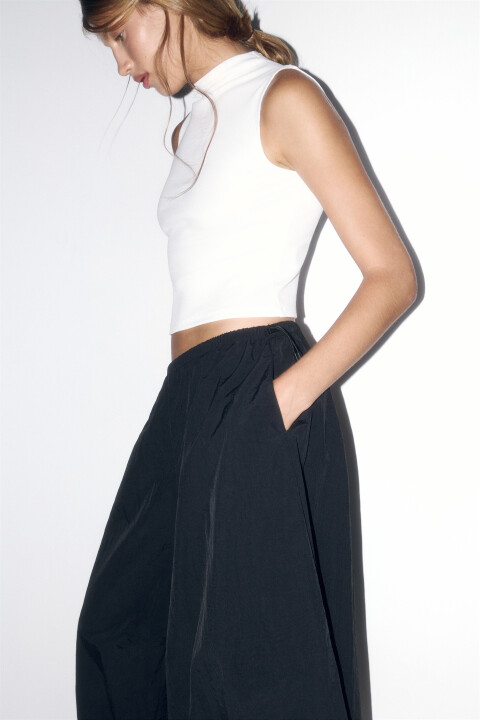 

Блузка-топ облегающая в рубчик без рукавов, Молочный, Блузка-топ облегающая в рубчик без рукавов