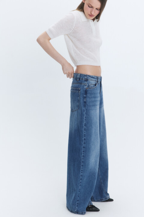 

Джинсы baggy fit широкие со средней посадкой, Черный, Джинсы baggy fit широкие со средней посадкой