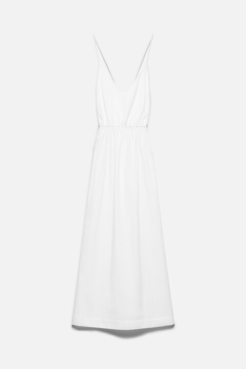 

Платье-сарафан миди с открытой спиной, Белый, Платье-сарафан миди с открытой спиной