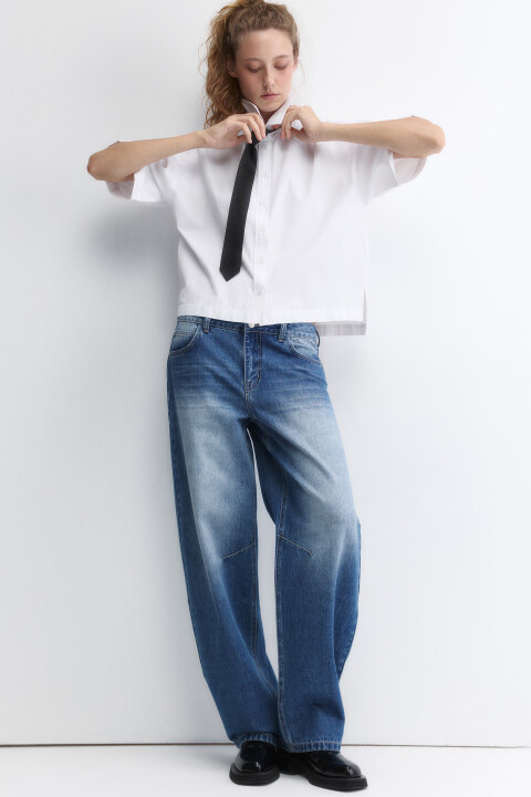 

Джинсы baggy fit с низкой посадкой, Серый, Джинсы baggy fit с низкой посадкой