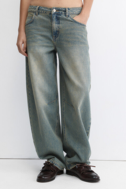 

Джинсы baggy fit с низкой посадкой, Темный тинт, Джинсы baggy fit с низкой посадкой