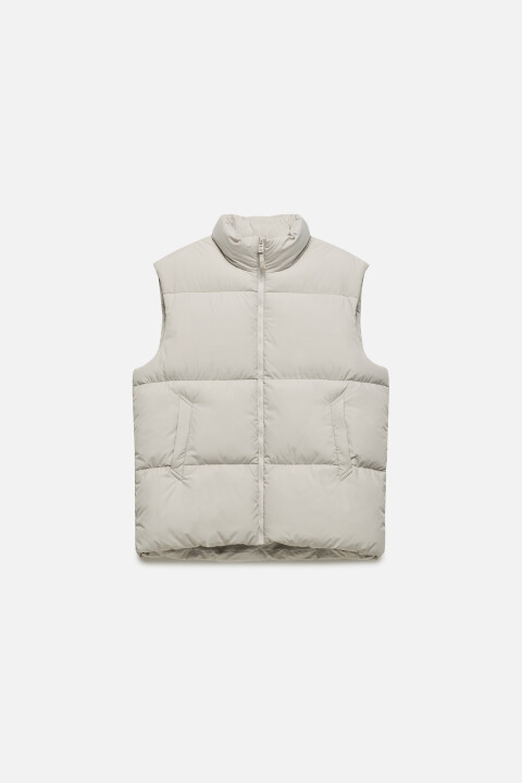 

Жилет стеганый с воротником-стойкой, Ванильный, Жилет стеганый с воротником-стойкой