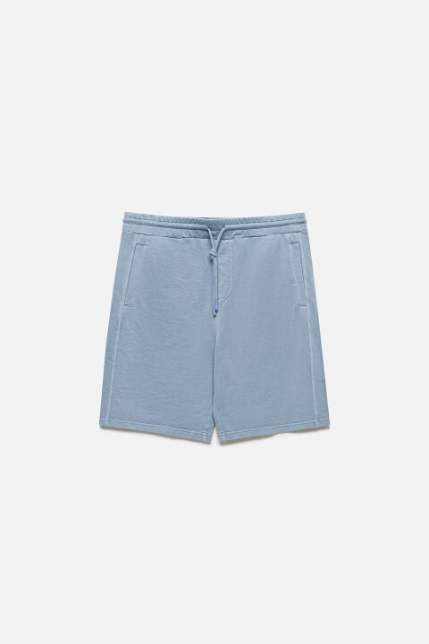 

Шорты из футера с вареным эффектом, Мятный, Шорты из футера с вареным эффектом