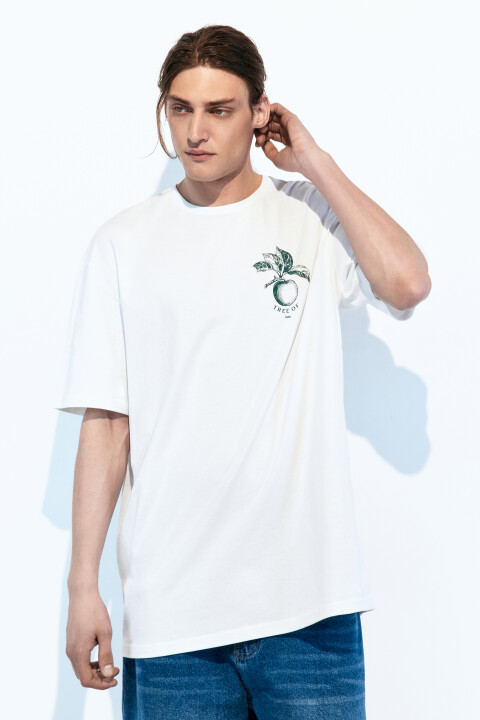 футболка мужская befree Футболка oversize хлопковая с принтом