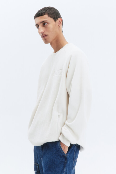

Свитшот oversize флисовый с принтом, Бежевый, Свитшот oversize флисовый с принтом