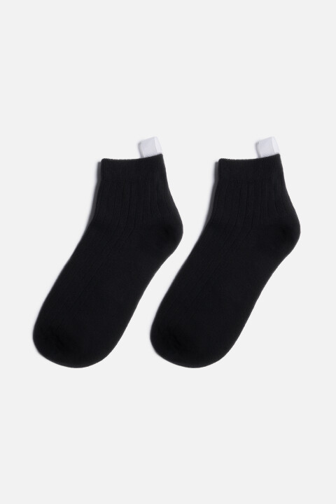 

Носки короткие с ярлычком и надписью, Черный, Носки короткие с ярлычком и надписью