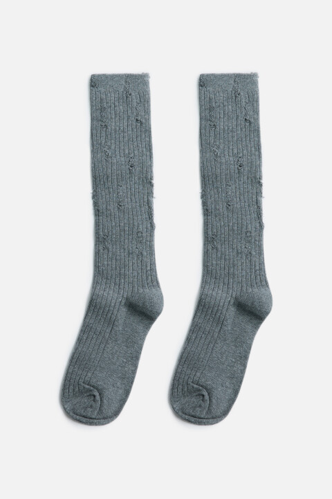 гольфы женские befree Гольфы до колена рваные в рубчик