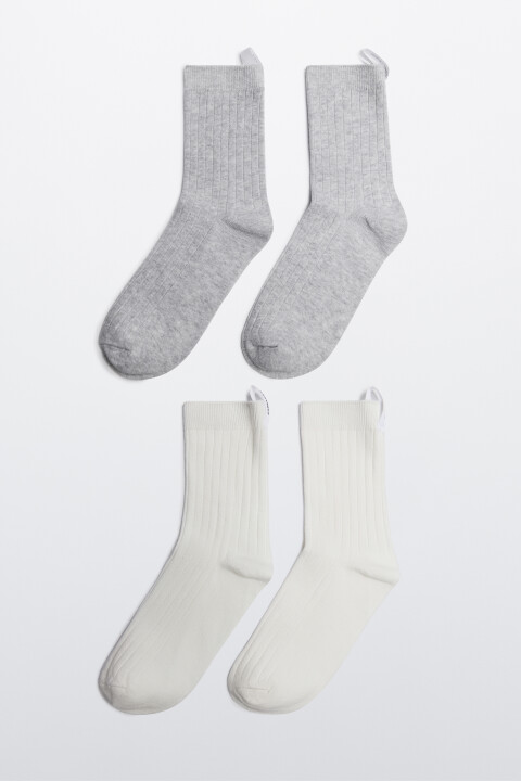 

Набор носков высоких хлопковых в рубчик (2 пары), Мультиколор, Набор носков высоких хлопковых в рубчик (2 пары)