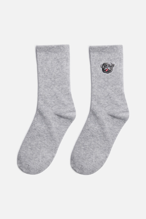 

Набор носков высоких с вышивкой (2 пары), Мультиколор, Набор носков высоких с вышивкой (2 пары)