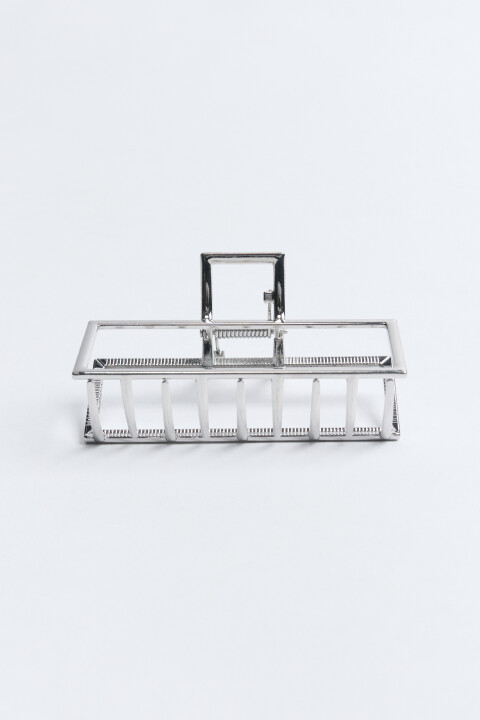 

Заколка-краб для волос металлическая, Серый, Заколка-краб для волос металлическая